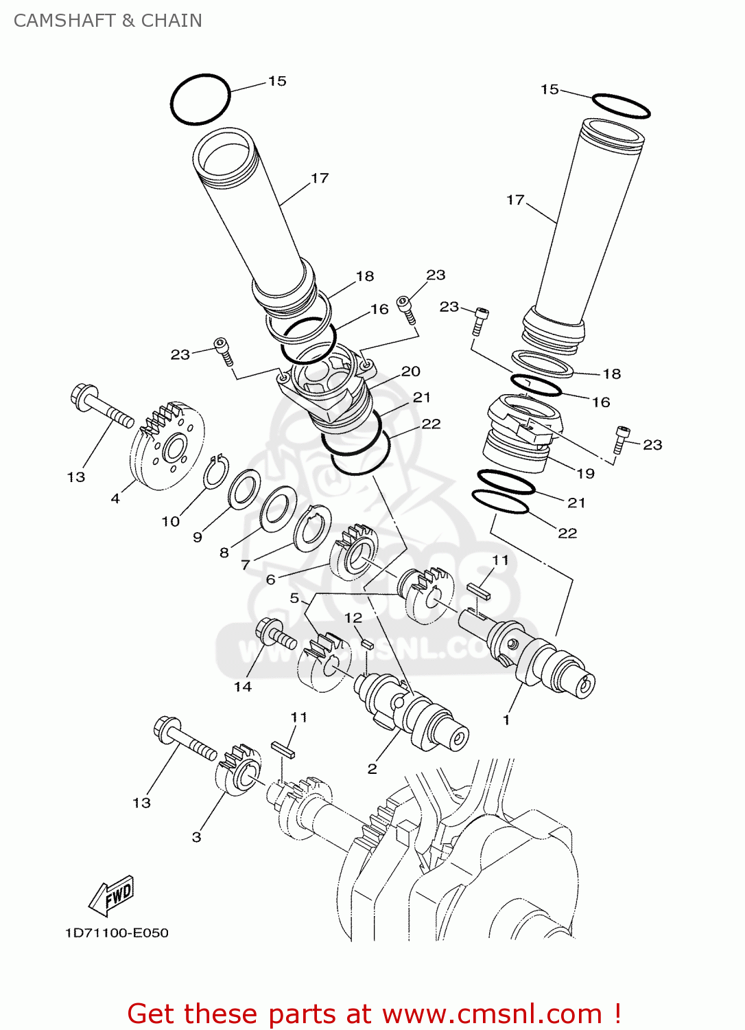 1D71215500 Guide, Push Rod Yamaha buy the 1D71215500 at CMSNL