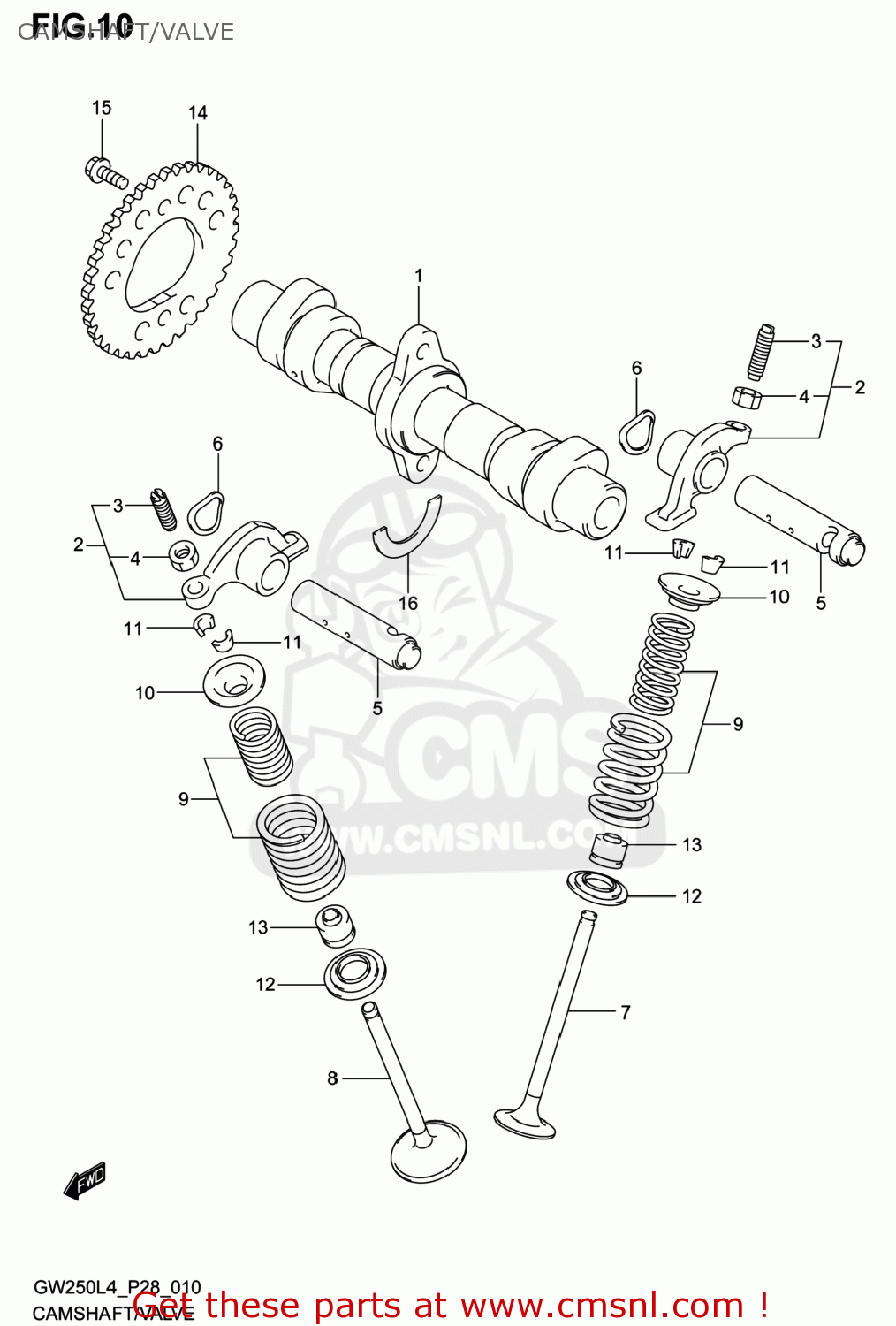 1284327A10: Nut,tappet Adjusting Suzuki - buy the 12843-27A10 at CMSNL