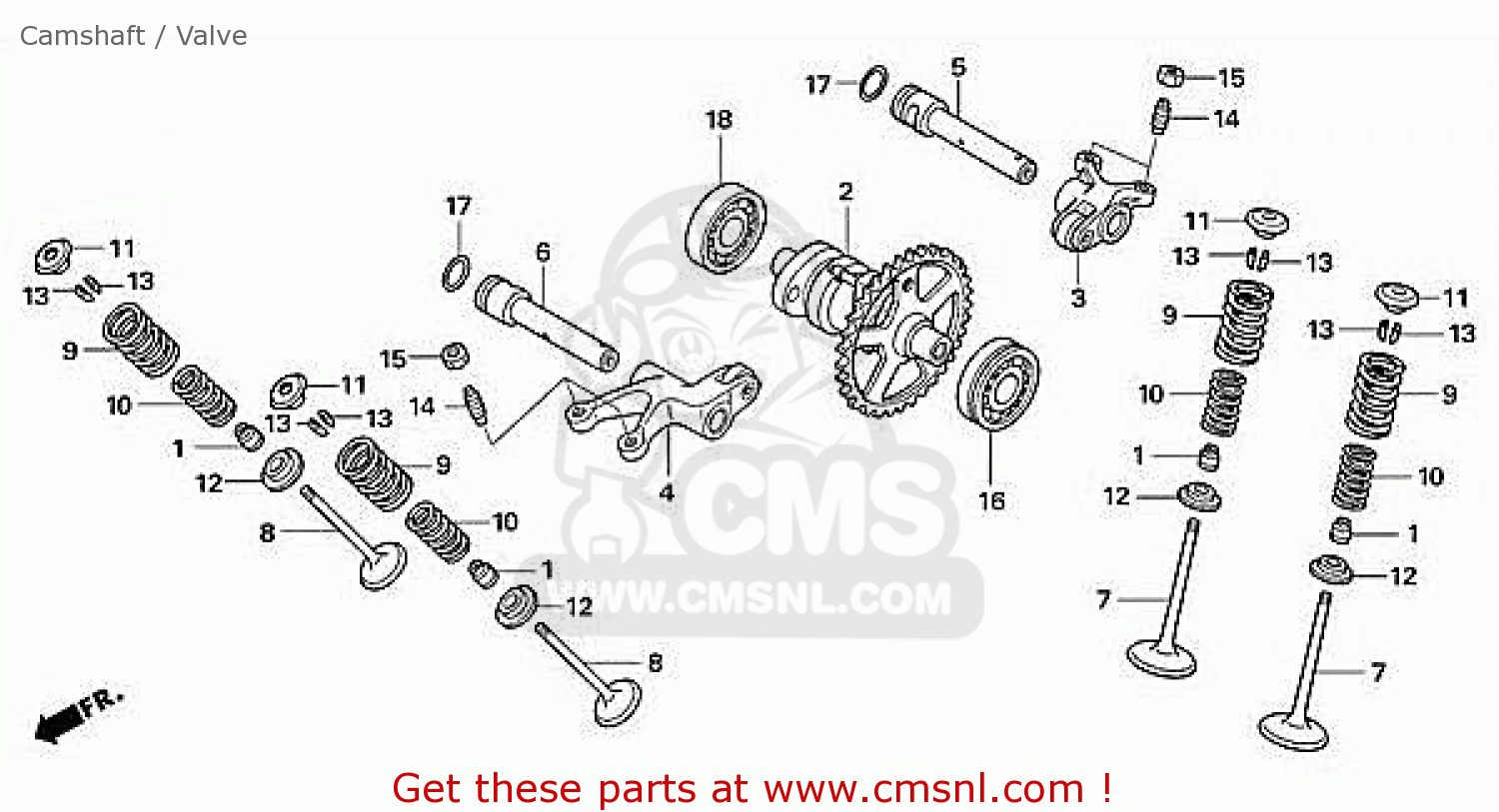 14100NN4000: Shaft Comp Cam Honda - buy the 14100-NN4-000 at CMSNL