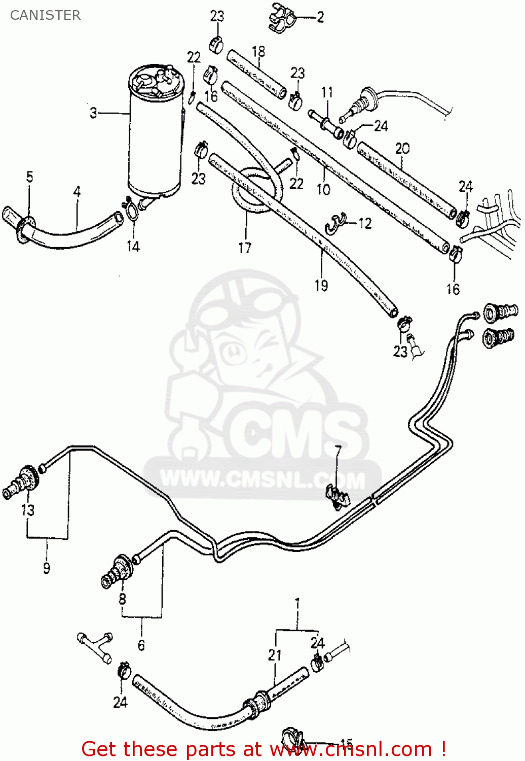 17267PA5660 Clamp, Canister Hose Honda buy the 17267PA5660 at CMSNL