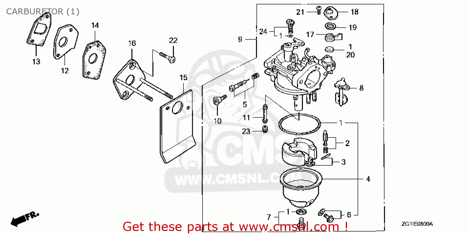 16221ZG1J30: Packing,carbureto Honda - buy the 16221-ZG1-J30 at CMSNL