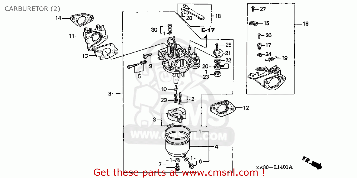 Honda PKG.INSULATOR 16223ZE3000 Honda PKG.INSULATOR 16223ZE3000