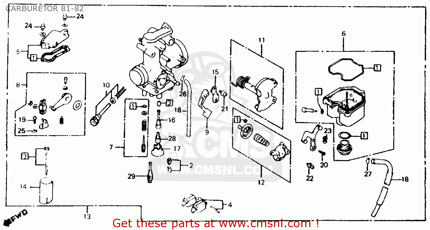16100MA0054 Carburetor Assy. Honda buy the 16100MA0054 at CMSNL
