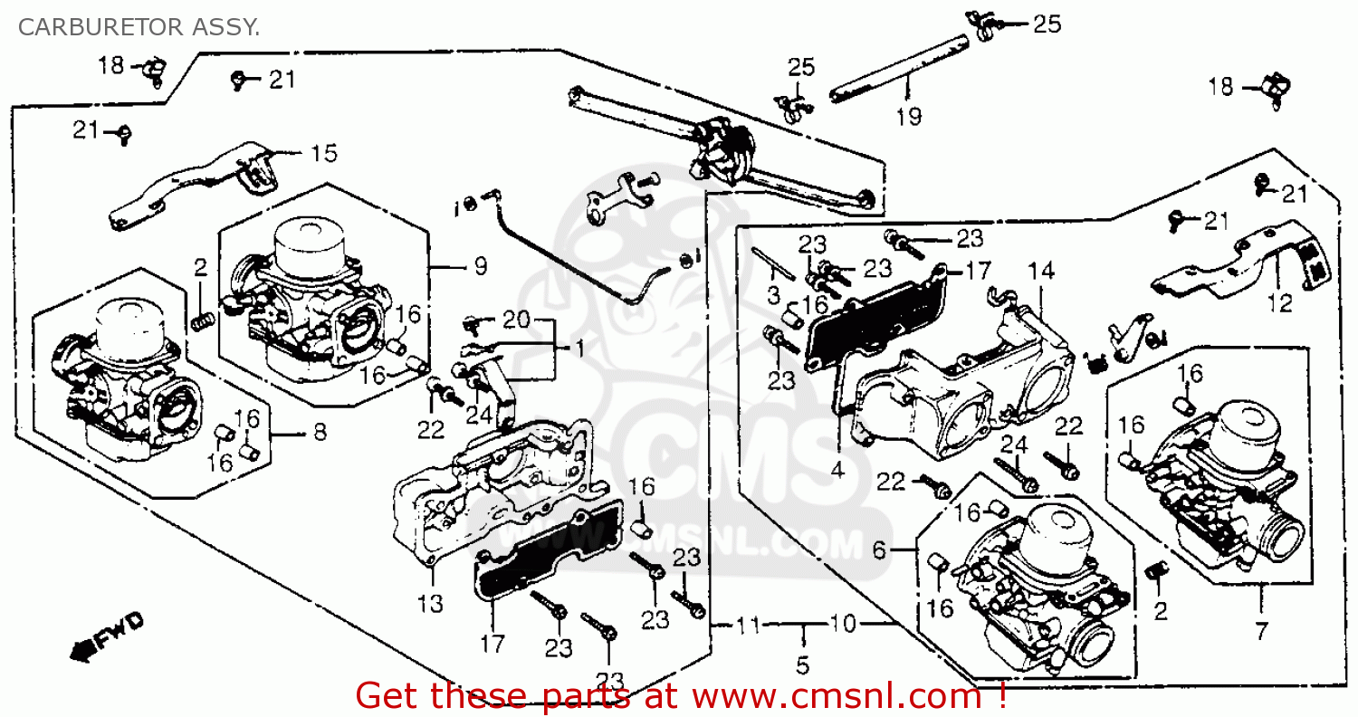 16106MB9014 Carburetor Assy., R. Honda buy the 16106MB9014 at CMSNL