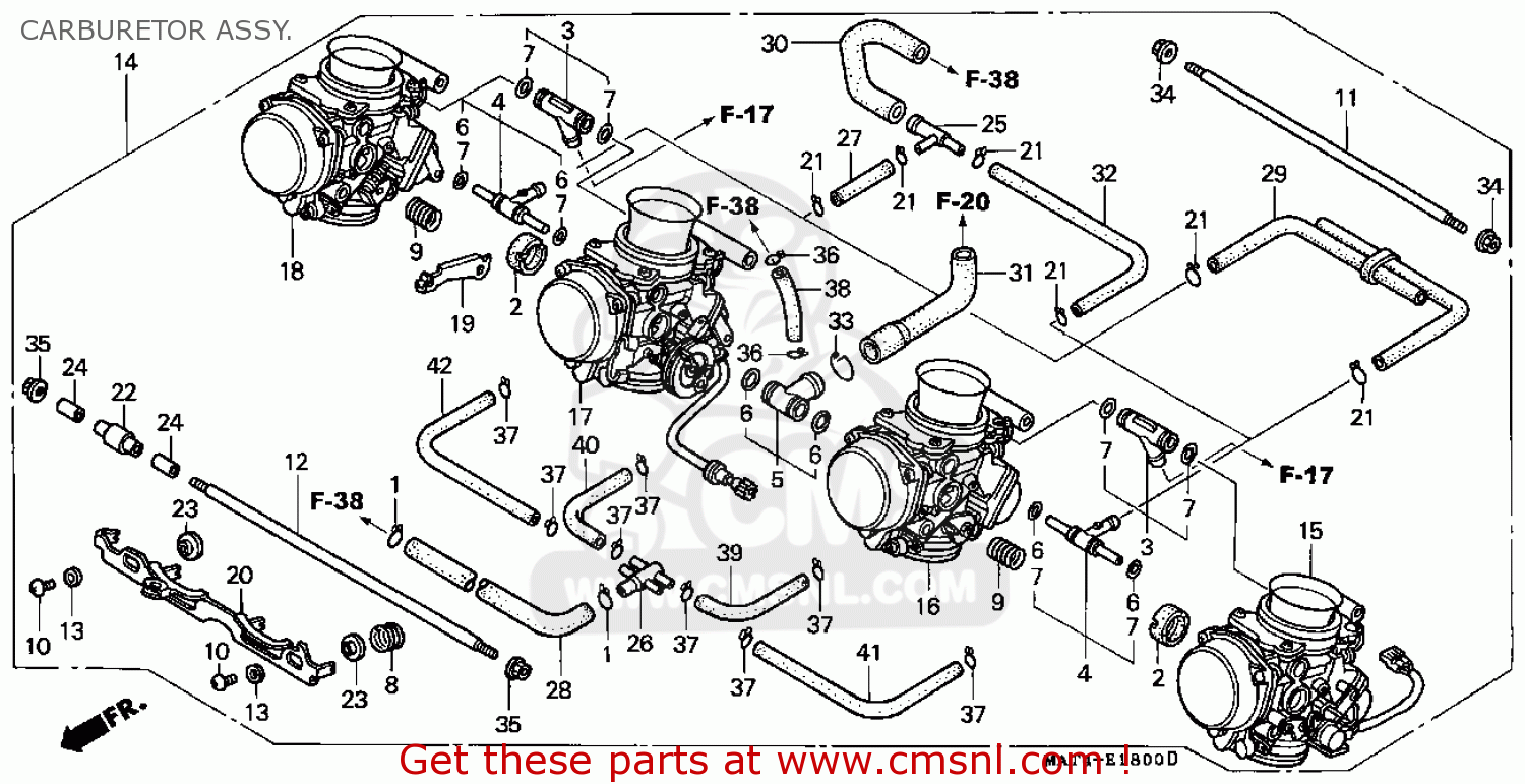 16101mat750: Carburetor Assy. 1 Honda - Buy The 16101-mat-750 At Cmsnl