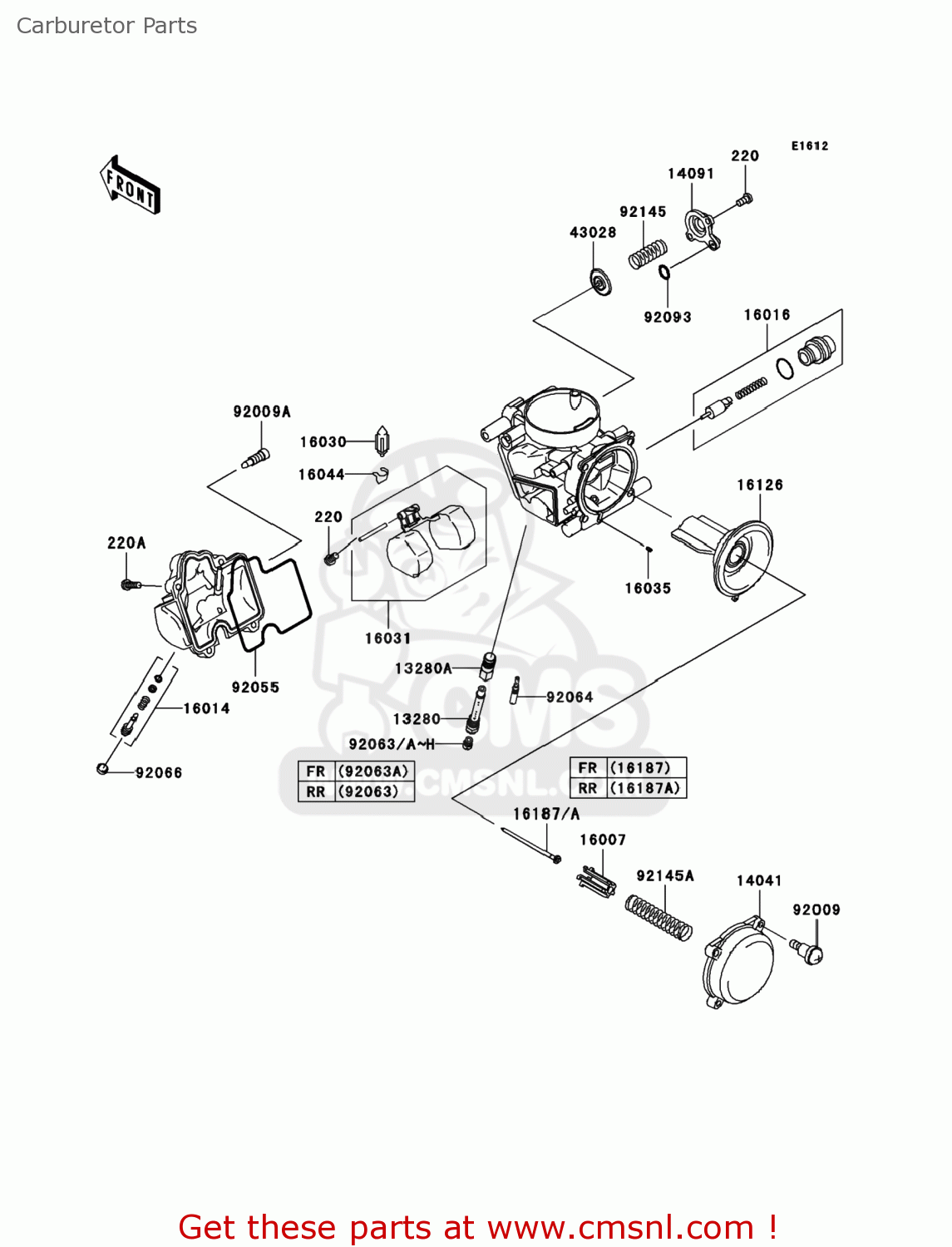 161870282: Needle-jet,nfch Kawasaki - buy the 16187-0282 at CMSNL