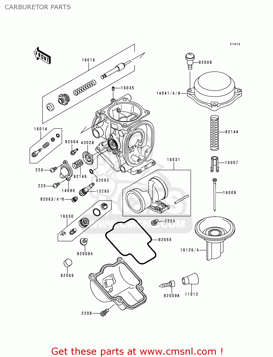 161261360: Valve,vacuum Kawasaki - buy the 16126-1360 at CMSNL