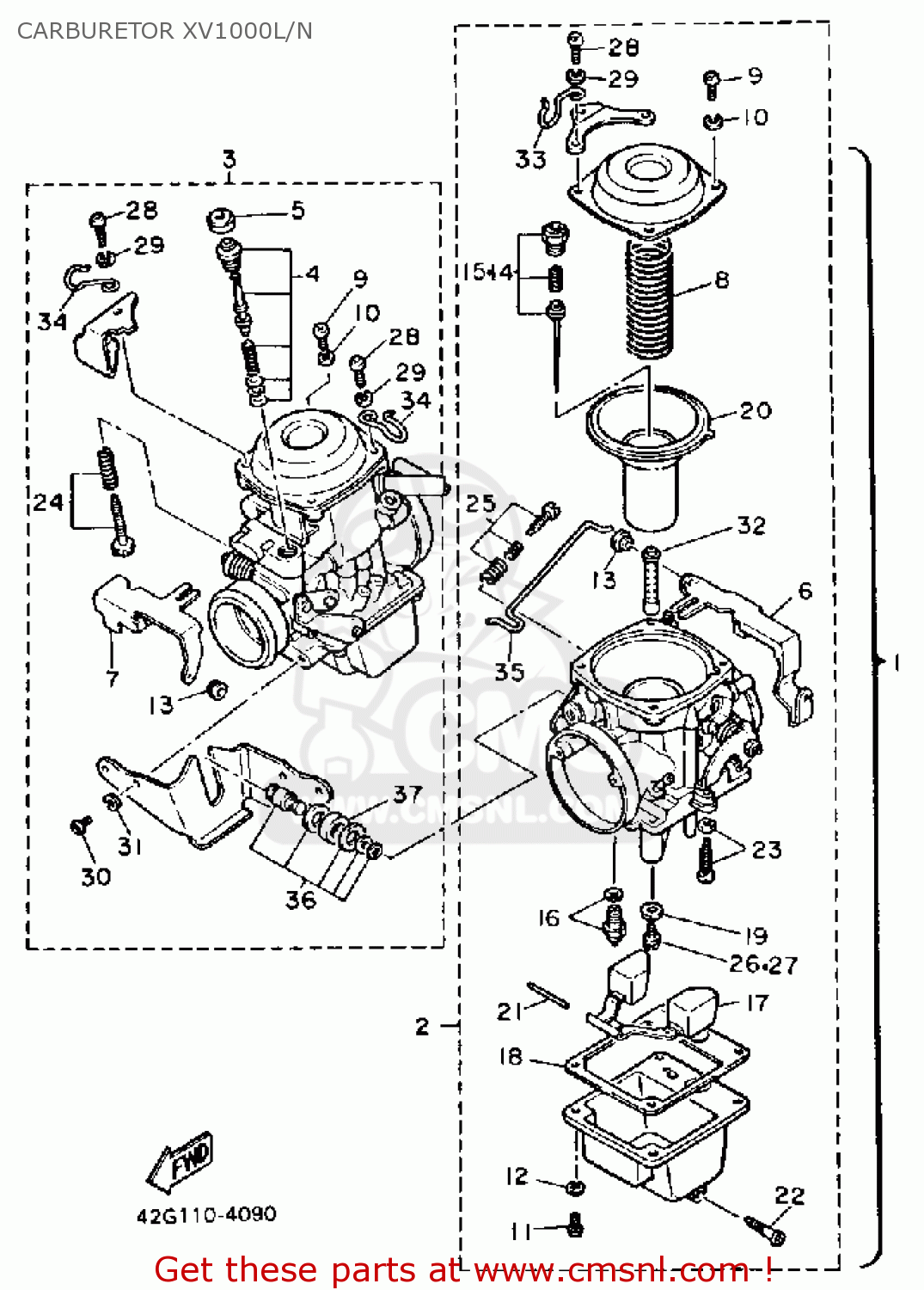 1985 yamaha virago 1000 shop carburetor