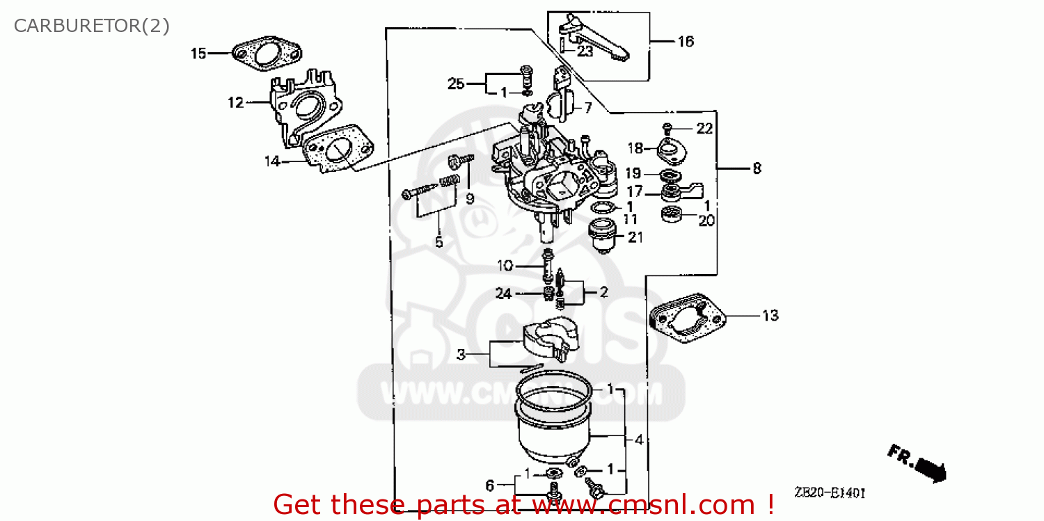 16100ZE2814 Carburetor Assy Honda buy the 16100ZE2814 at CMSNL