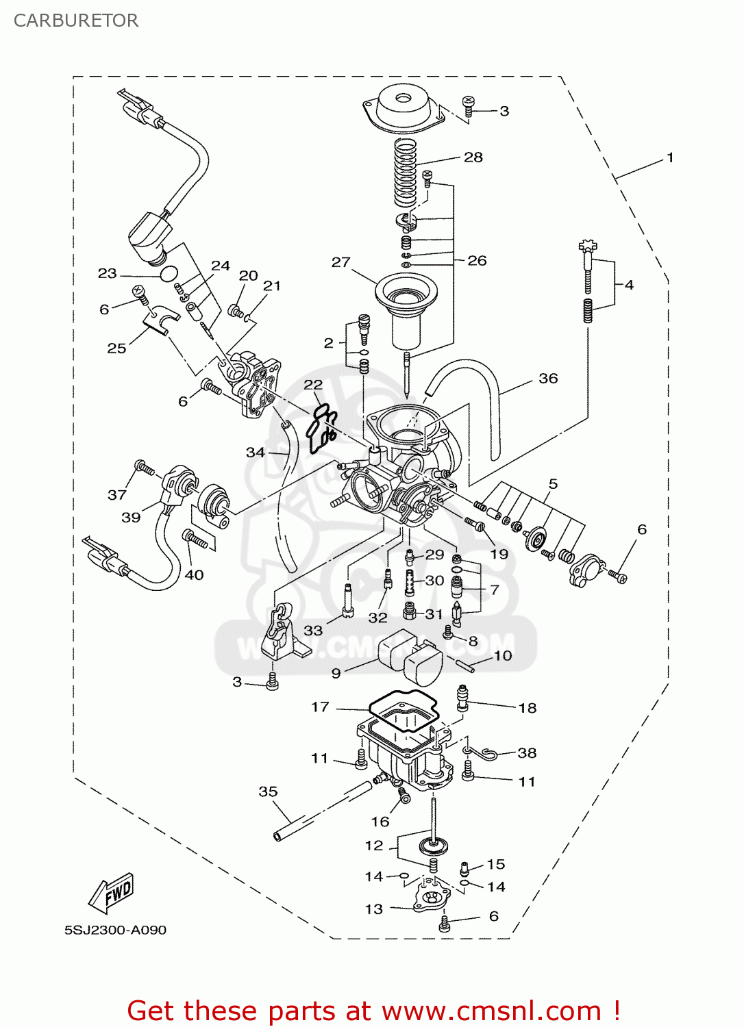 4HC1439000: Needle Valve Assy Yamaha - buy the 4HC-14390-00 at CMSNL