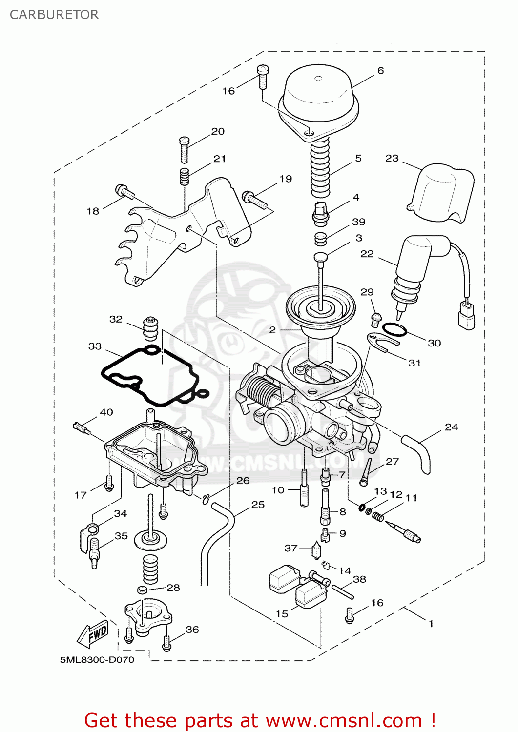 5UAE437010: Plunger Starter As Yamaha - buy the 5UA-E4370-10 at CMSNL