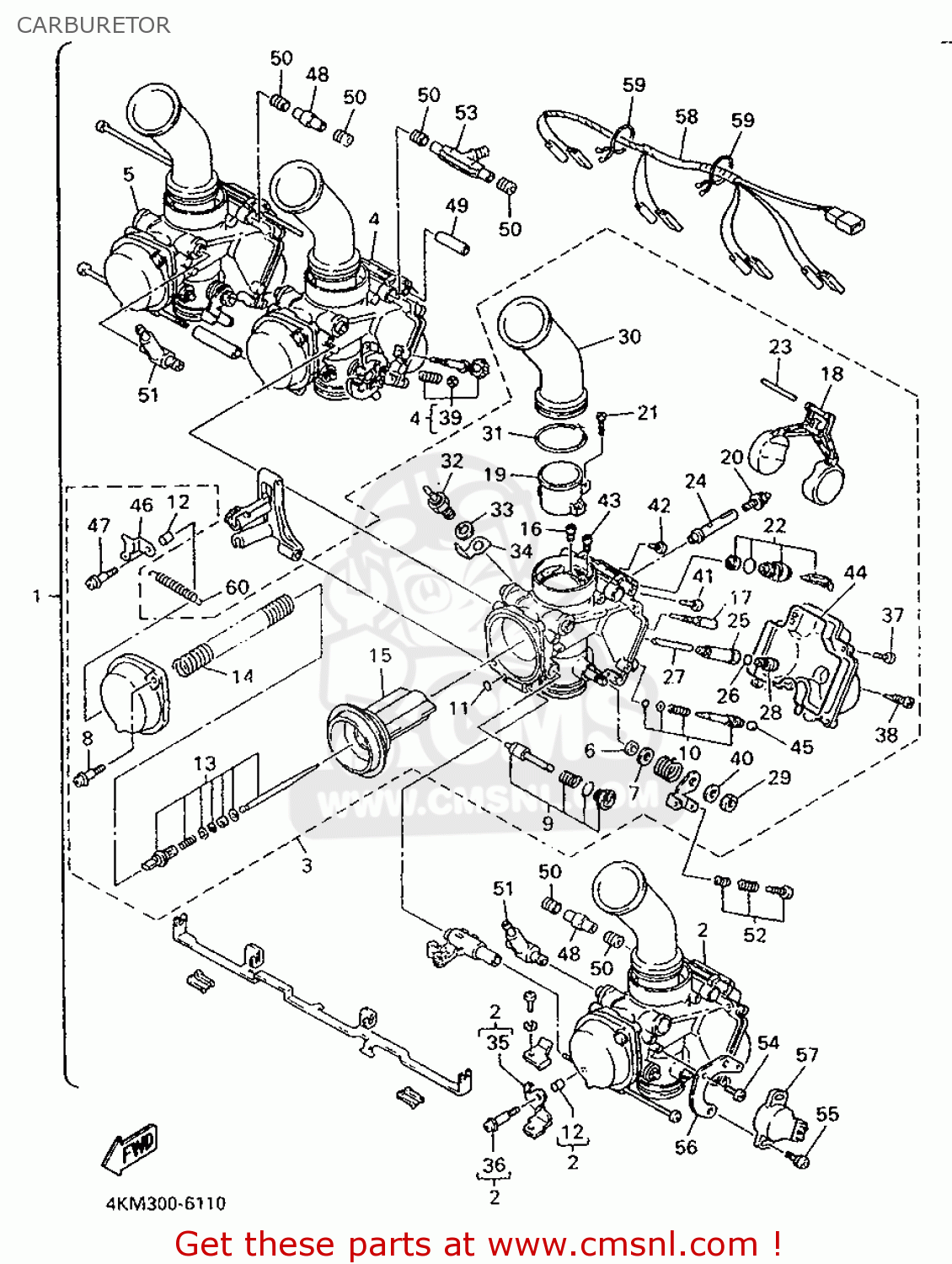 4KM1490002 Carburetor Assy Yamaha buy the 4KM149000200 at CMSNL