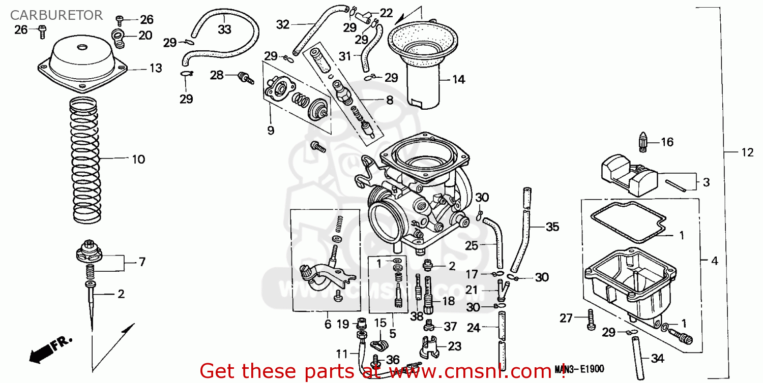 16100MAN790 Carburetor Assy Honda buy the 16100MAN790 at CMSNL