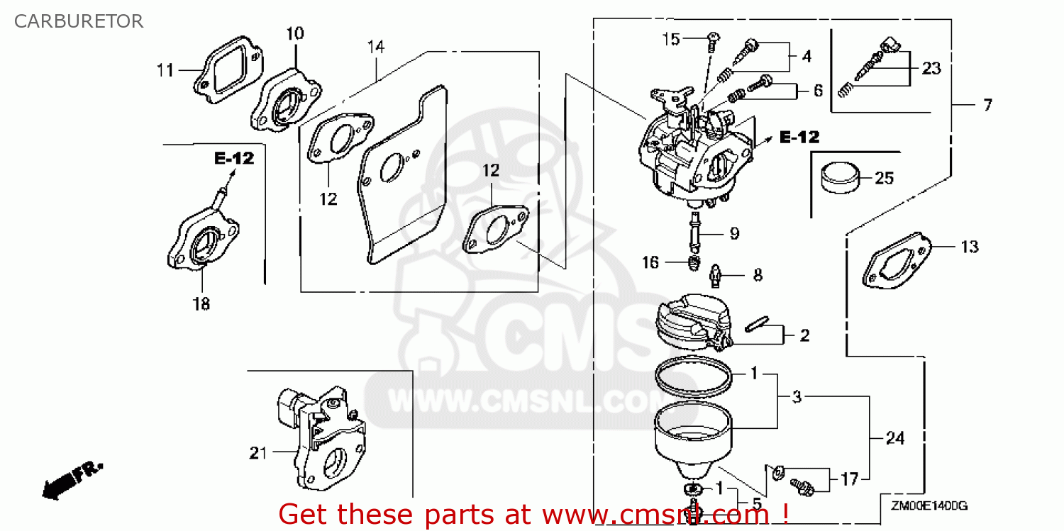 CARBURETOR ASSY ( for GCV160\N1W\14ZM01E4 - order at CMSNL