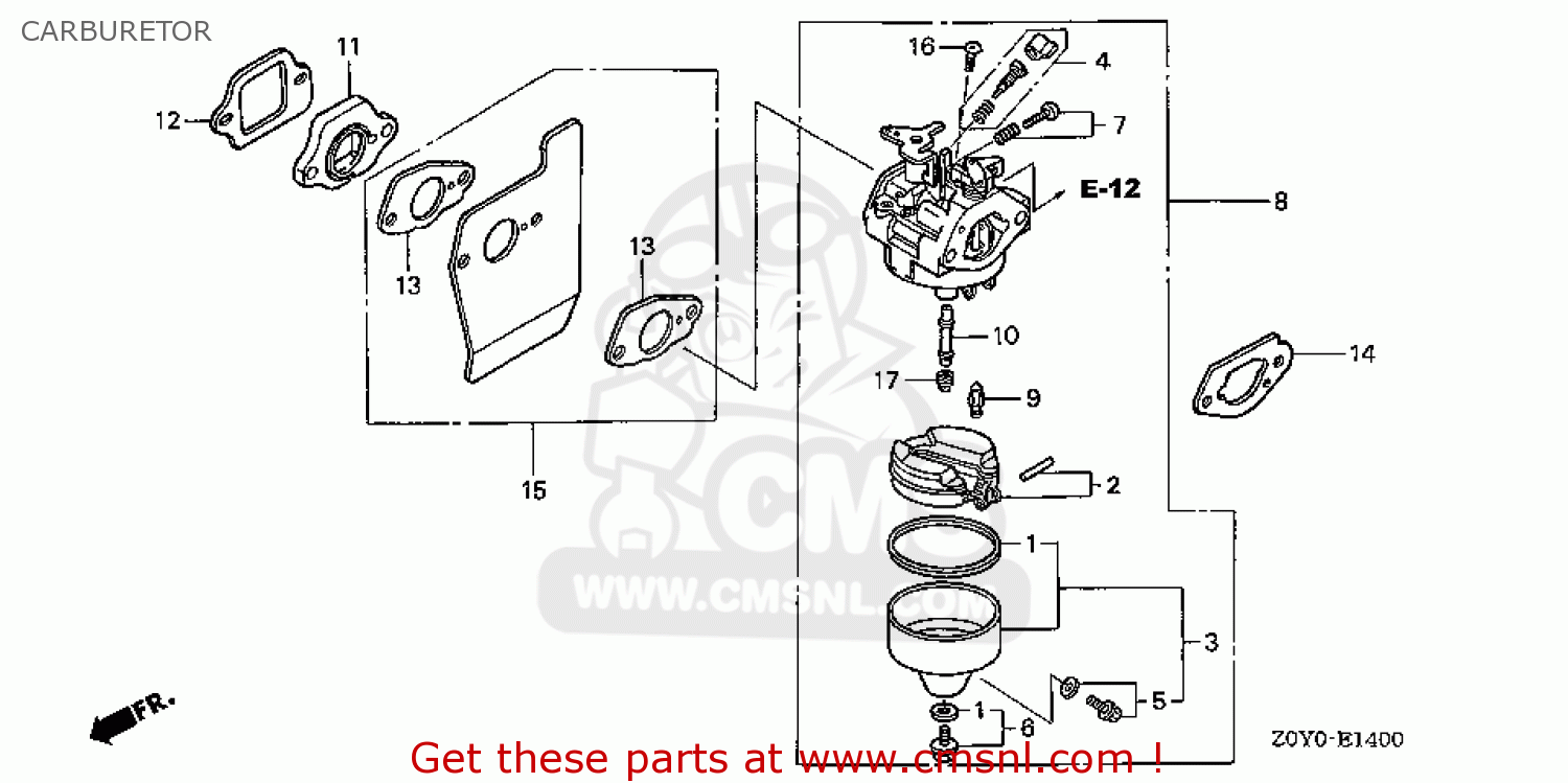 16100Z0Y821: Carburetor Assy Honda - buy the 16100-Z0Y-821 at CMSNL