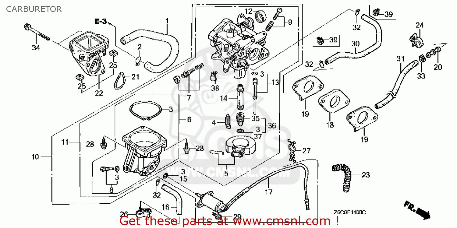 16100ZJ1P02: Carburetor Assy ( Honda - buy the 16100-ZJ1-P02 at CMSNL