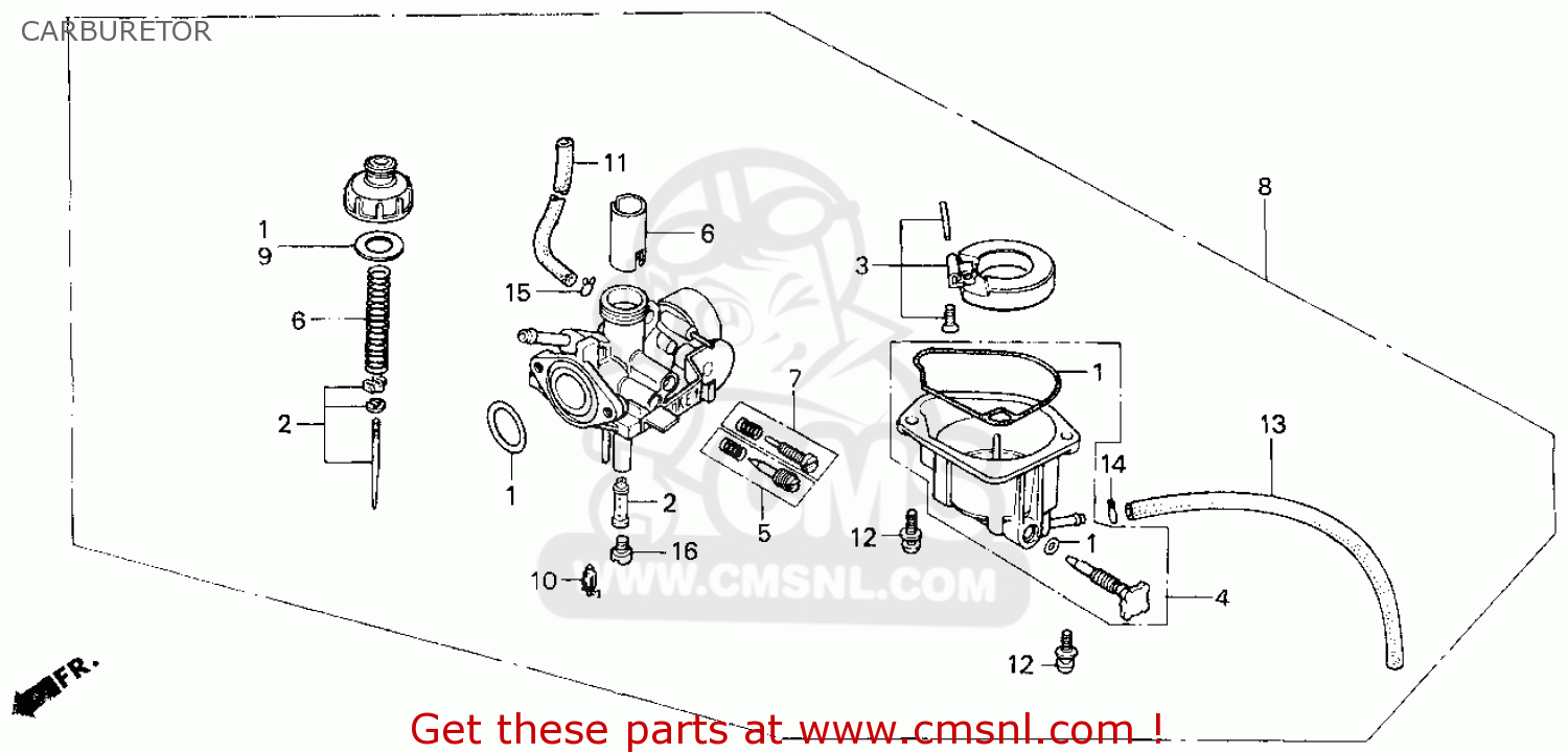 NEEDLE SET JET for Z50R 1995 (S) USA - order at CMSNL