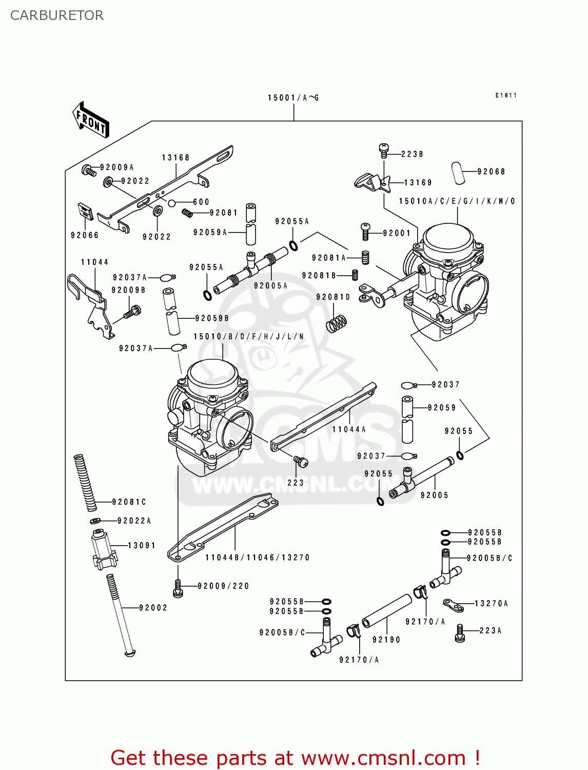 Kawasaki CARBURETOR,RH 150101340