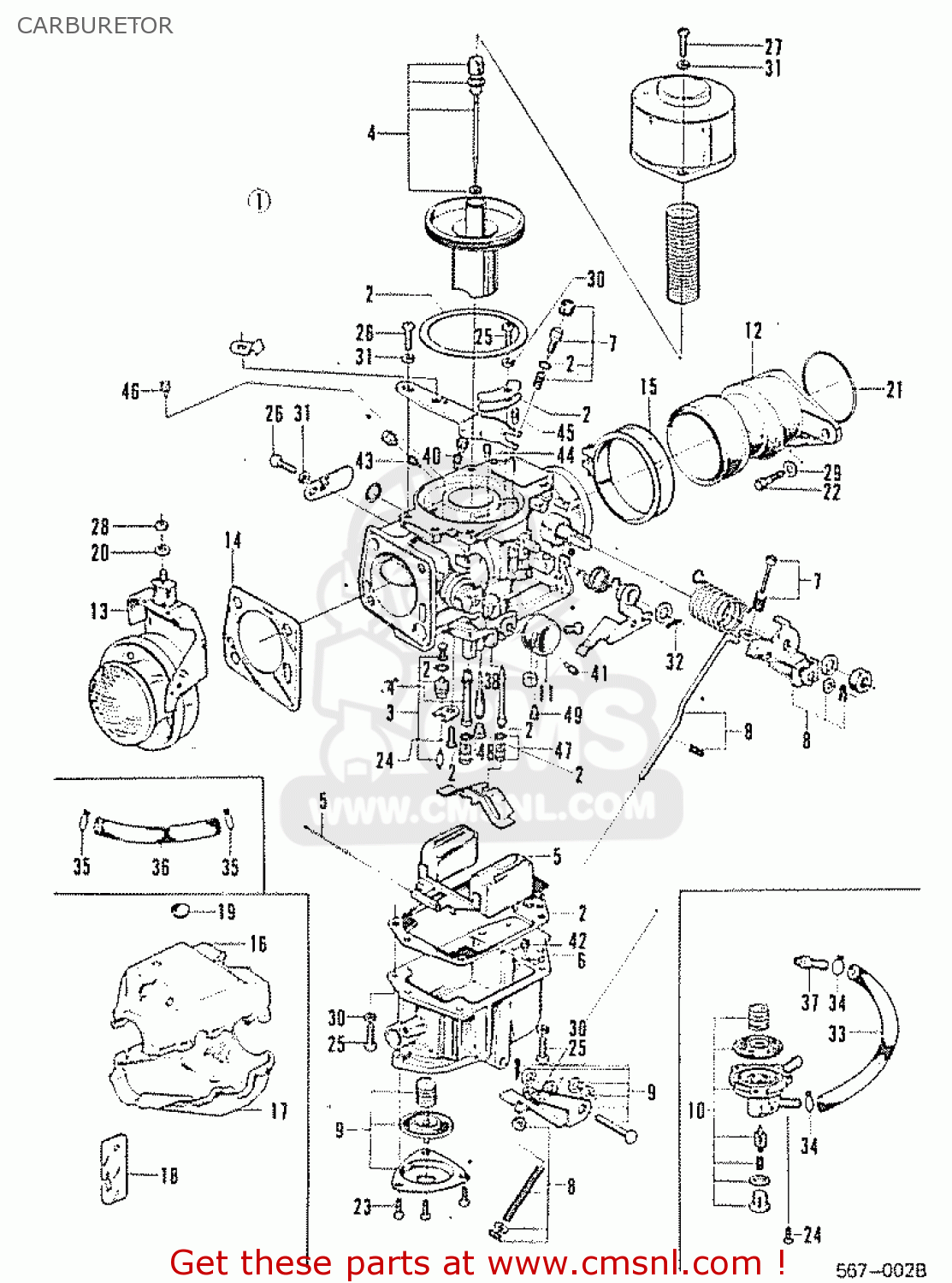 FUNNEL, CARBURETOR AIR for TN360 JAPAN order at CMSNL