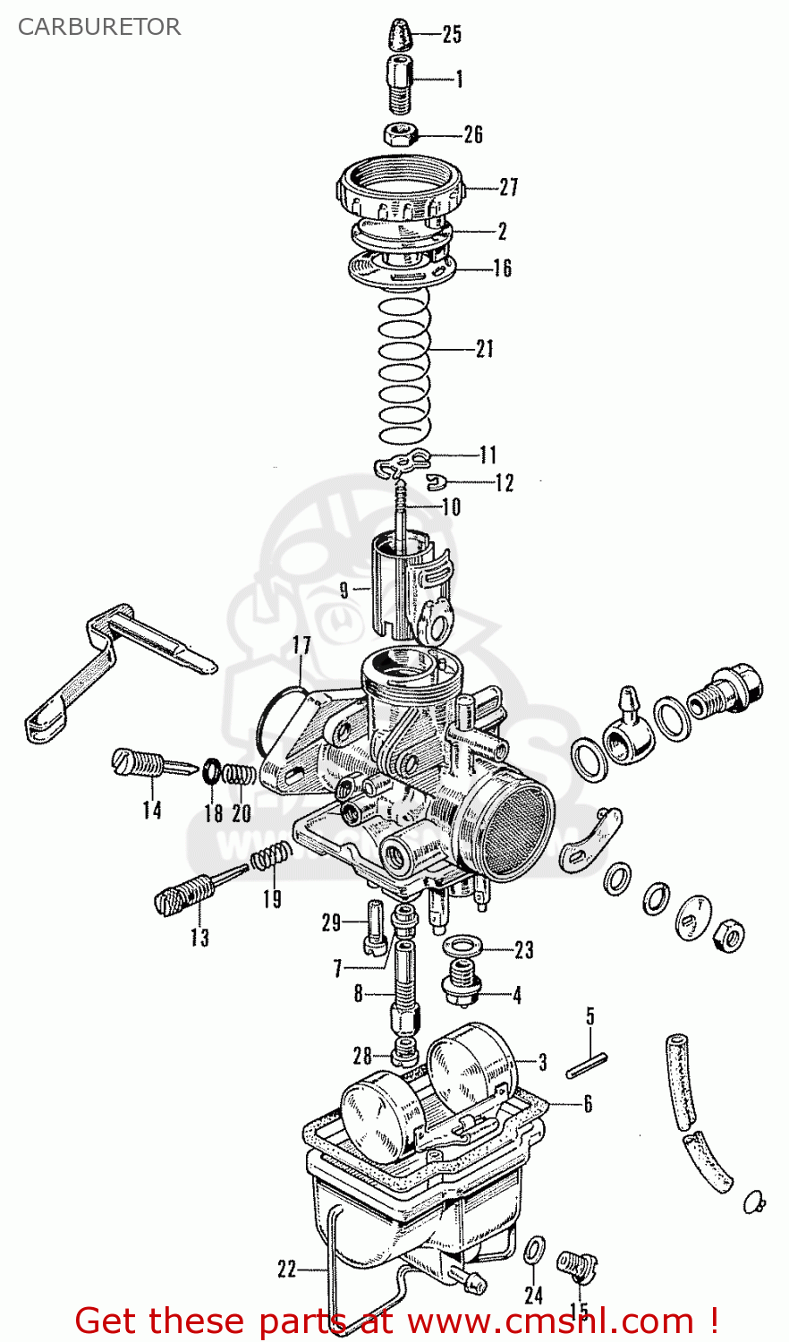 CARBURETOR, for CD175K0 USA order at CMSNL