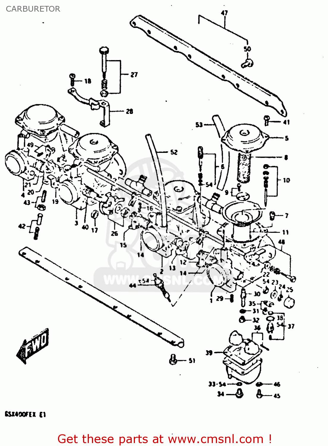 Suzuki CARBURETOR, NO. 2 1320233200