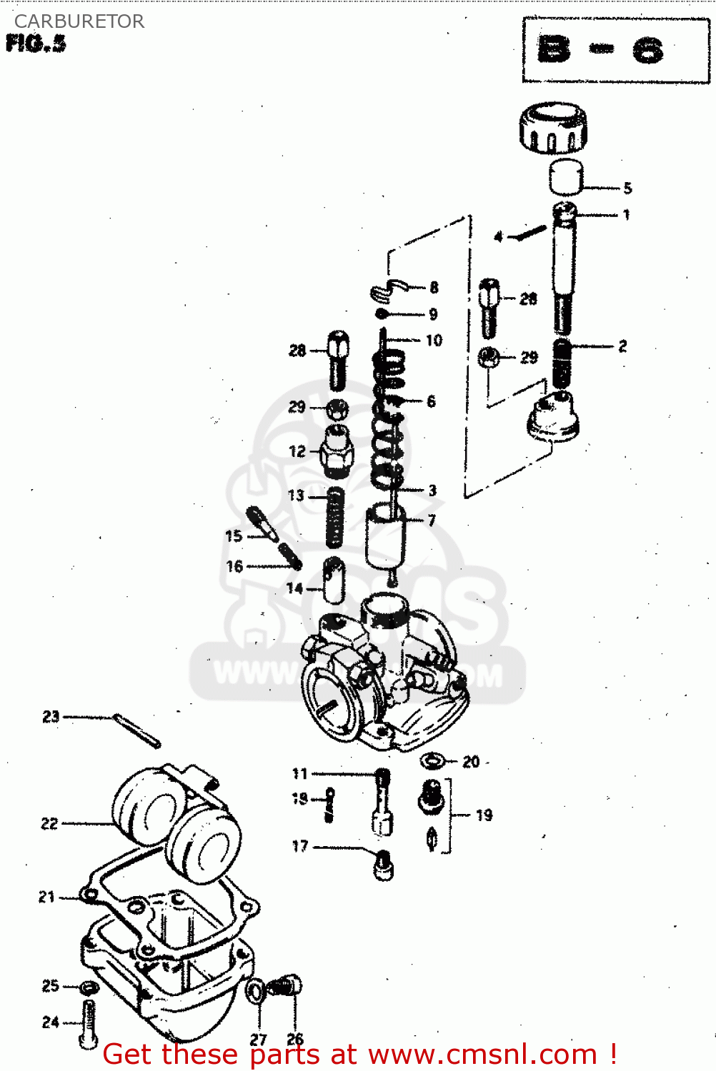 CARBURETOR ASSY for RV50 1981 (X) (E01) order at CMSNL