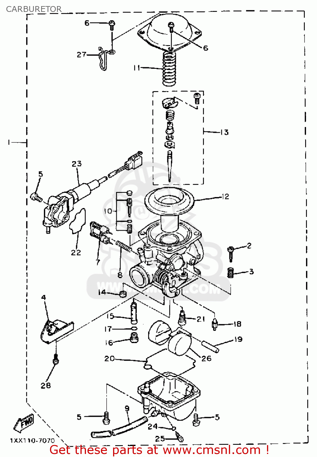 1XX1434000: Valve Assy Yamaha - buy the 1XX-14340-00 at CMSNL