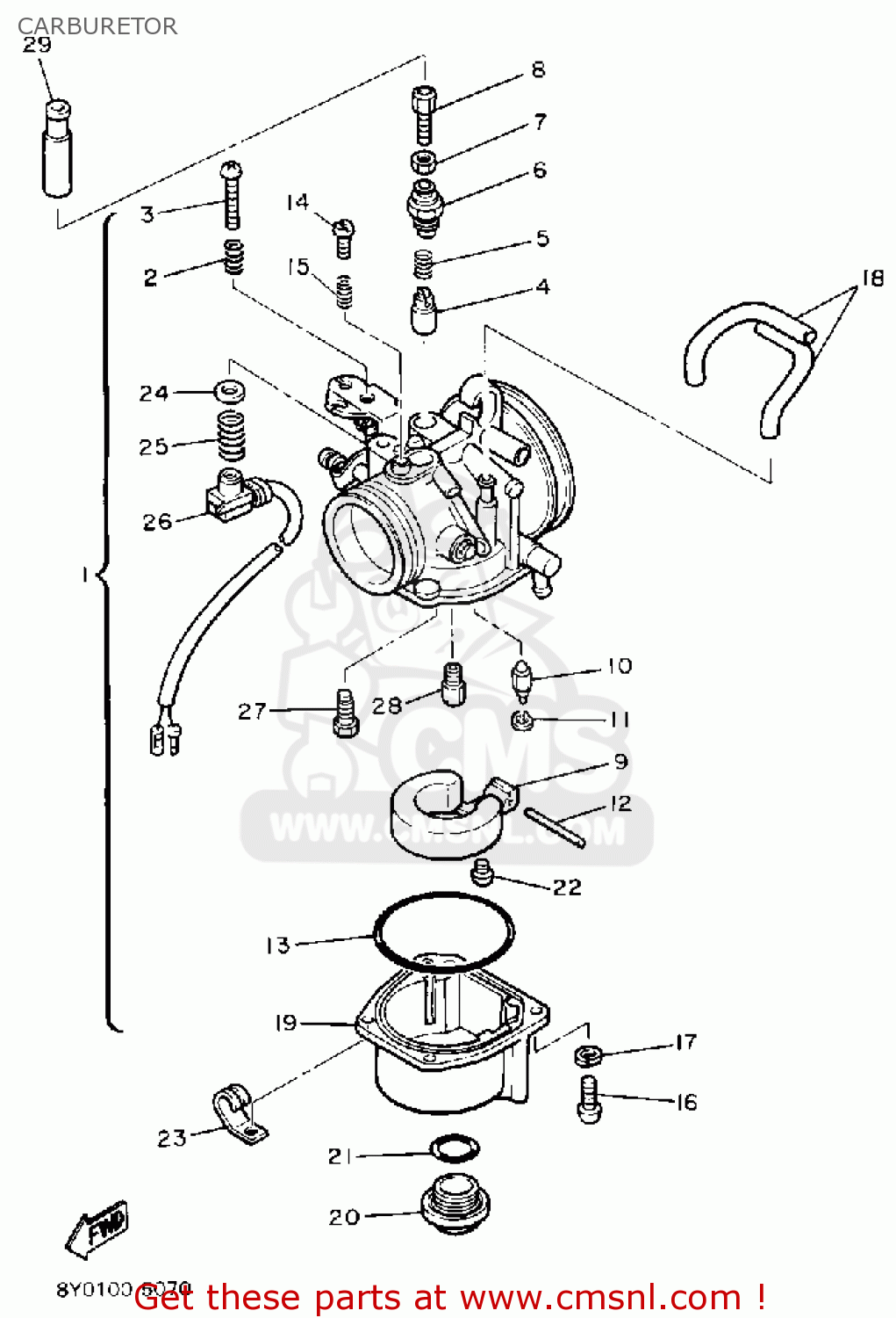 SWITCH, CARB for SV80EM SNOSCOOT 1988 order at CMSNL