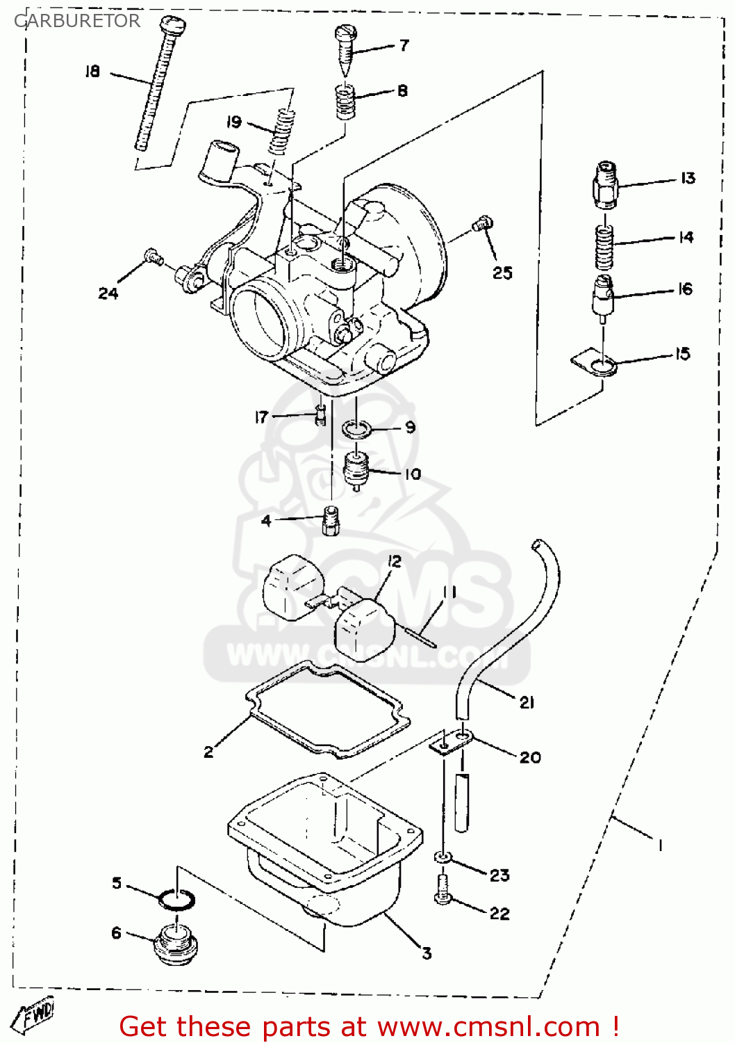 CARBURETOR ASSY for ET340 TG ENTICER 1982/1983 - order at CMSNL