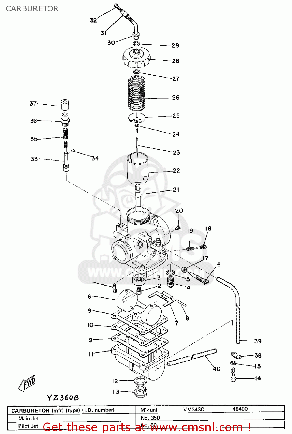 4311411235: Valve, Throttle (c.a. 3.5) Yamaha - buy the 431-14112-35 at ...