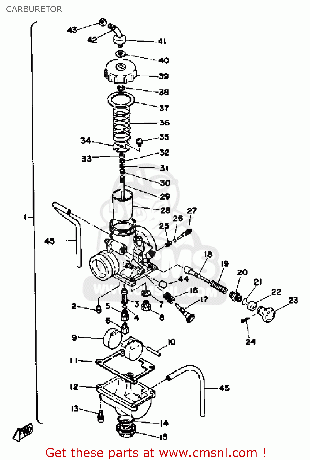 CARBURETOR ASSEMBLY for DT125 1979 USA - order at CMSNL