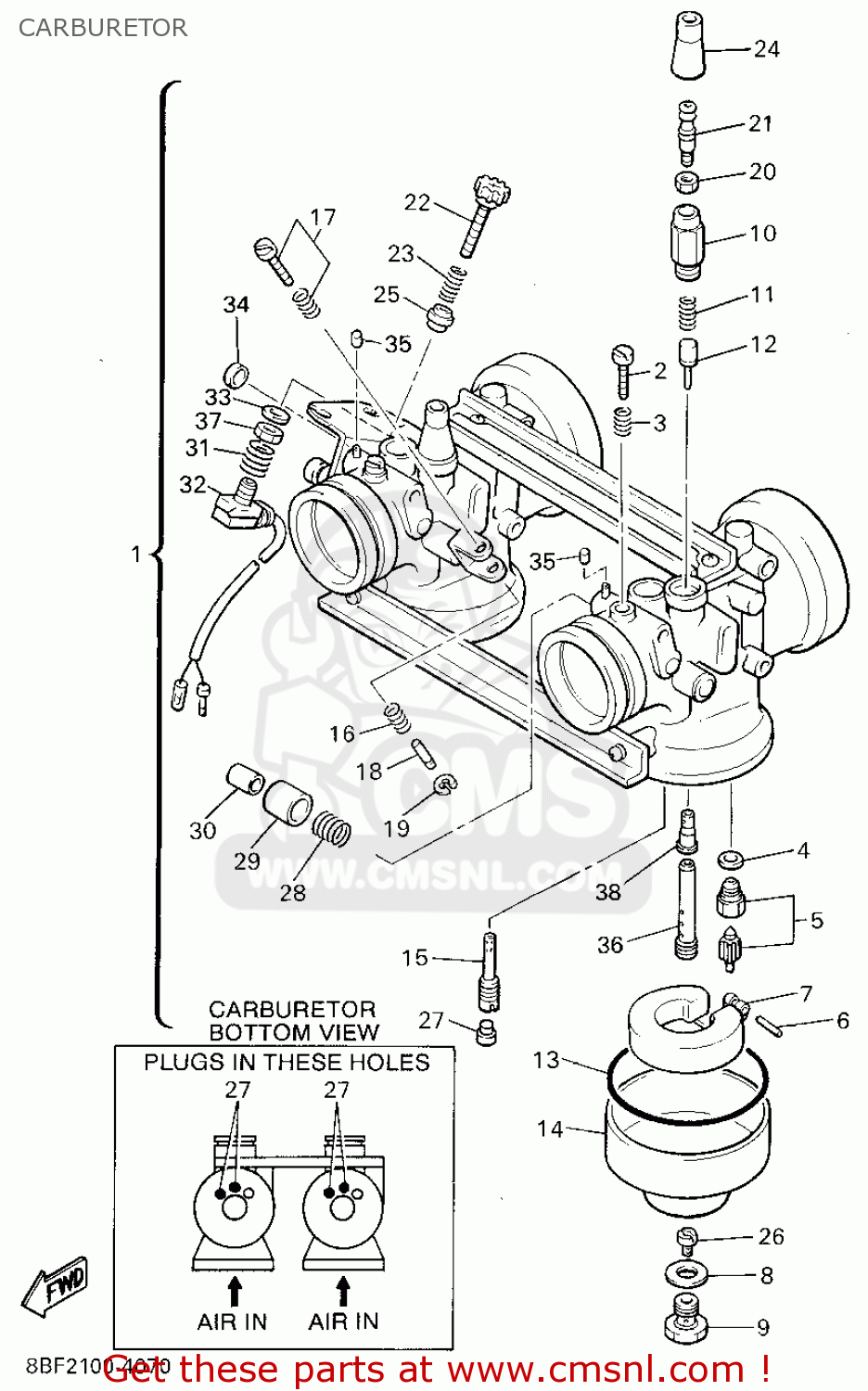 8Y2149411A: Nozzle, Main Yamaha - buy the 8Y2-14941-1A at CMSNL