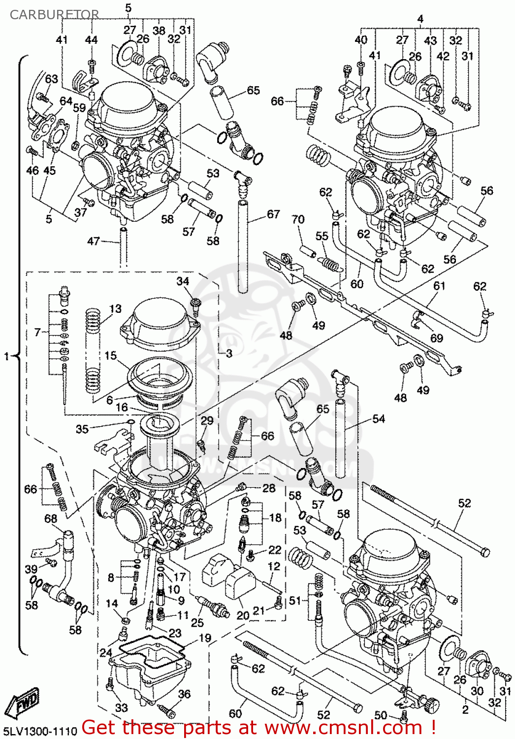 5LV1490230: Carburetor Assembly 2 Ur Ca Yamaha - Buy The 5LV-14902-30 ...