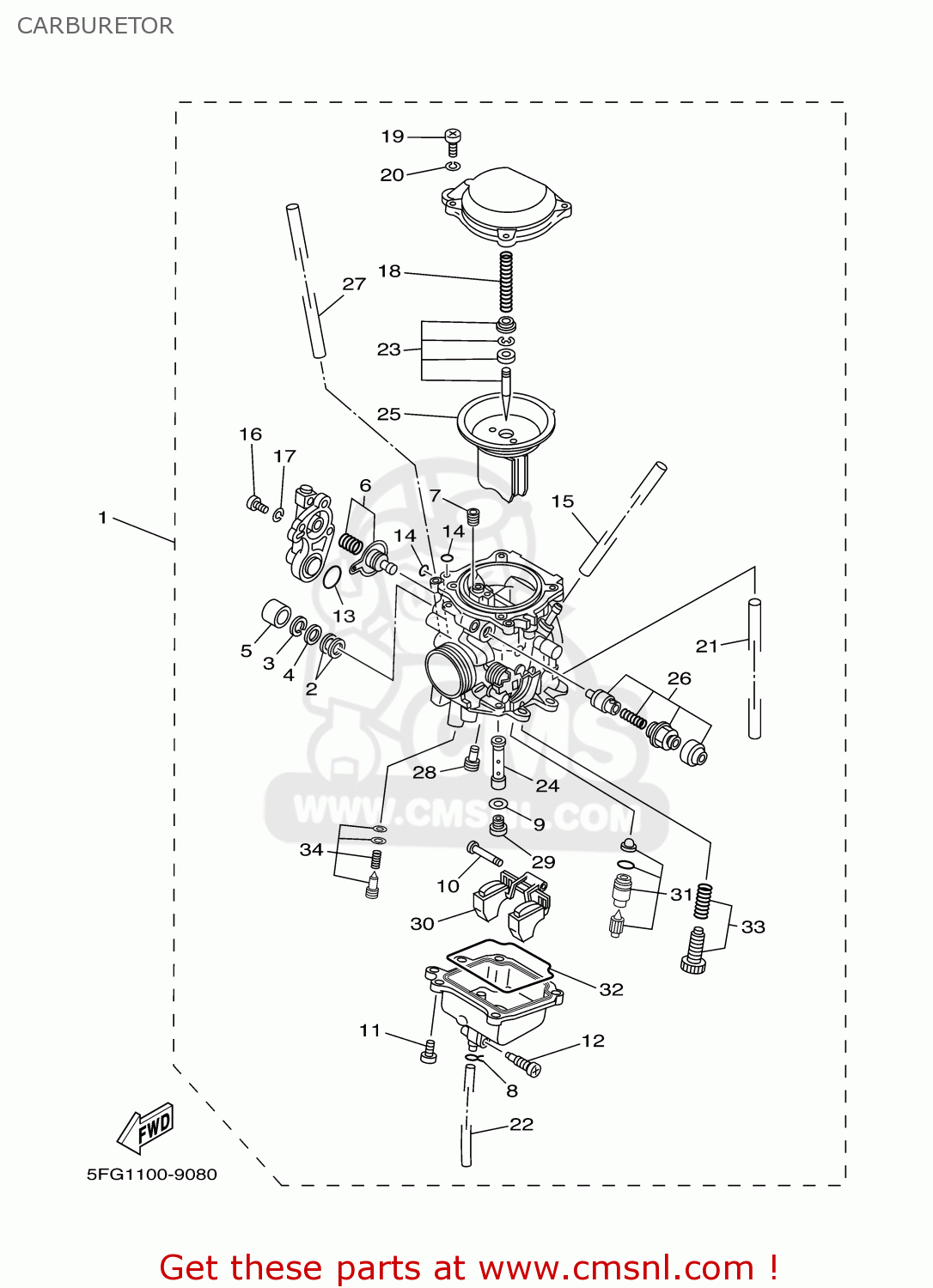 Yamaha CARBURETOR ASSY 1 5FG1490100 Yamaha CARBURETOR ASSY 1 5FG1490100