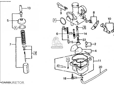 CARBURETOR ASSY. for XL125S 1980 (A) USA - order at CMSNL