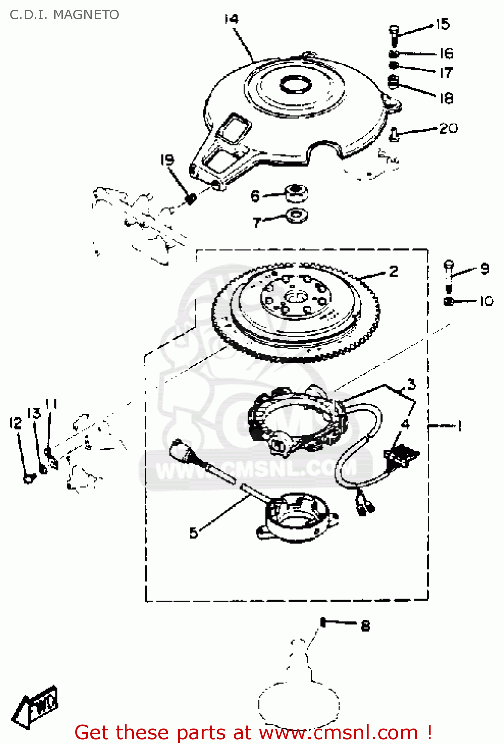 ROTOR ASSY for 150 175 200 ETH 1987 - order at CMSNL