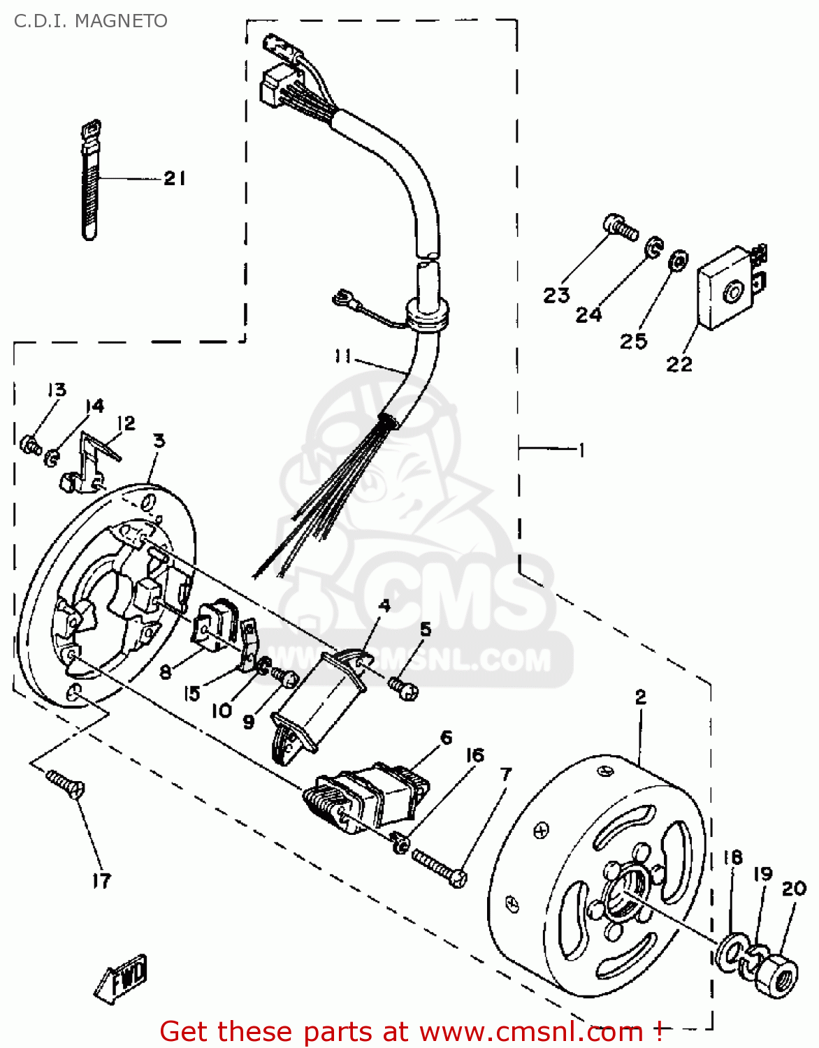 3E585561M1: Base, Magneto Yamaha - buy the 3E5-85561-M1-00 at CMSNL