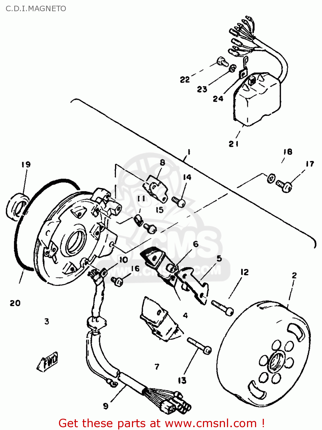 4Y08550020: C.d.i. Magneto Assy Yamaha - buy the 4Y0-85500-20 at CMSNL