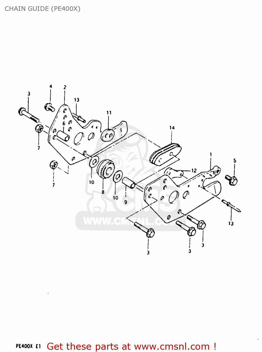 6134240510: Plate,guide Chain Suzuki - buy the 61342-40510 at CMSNL