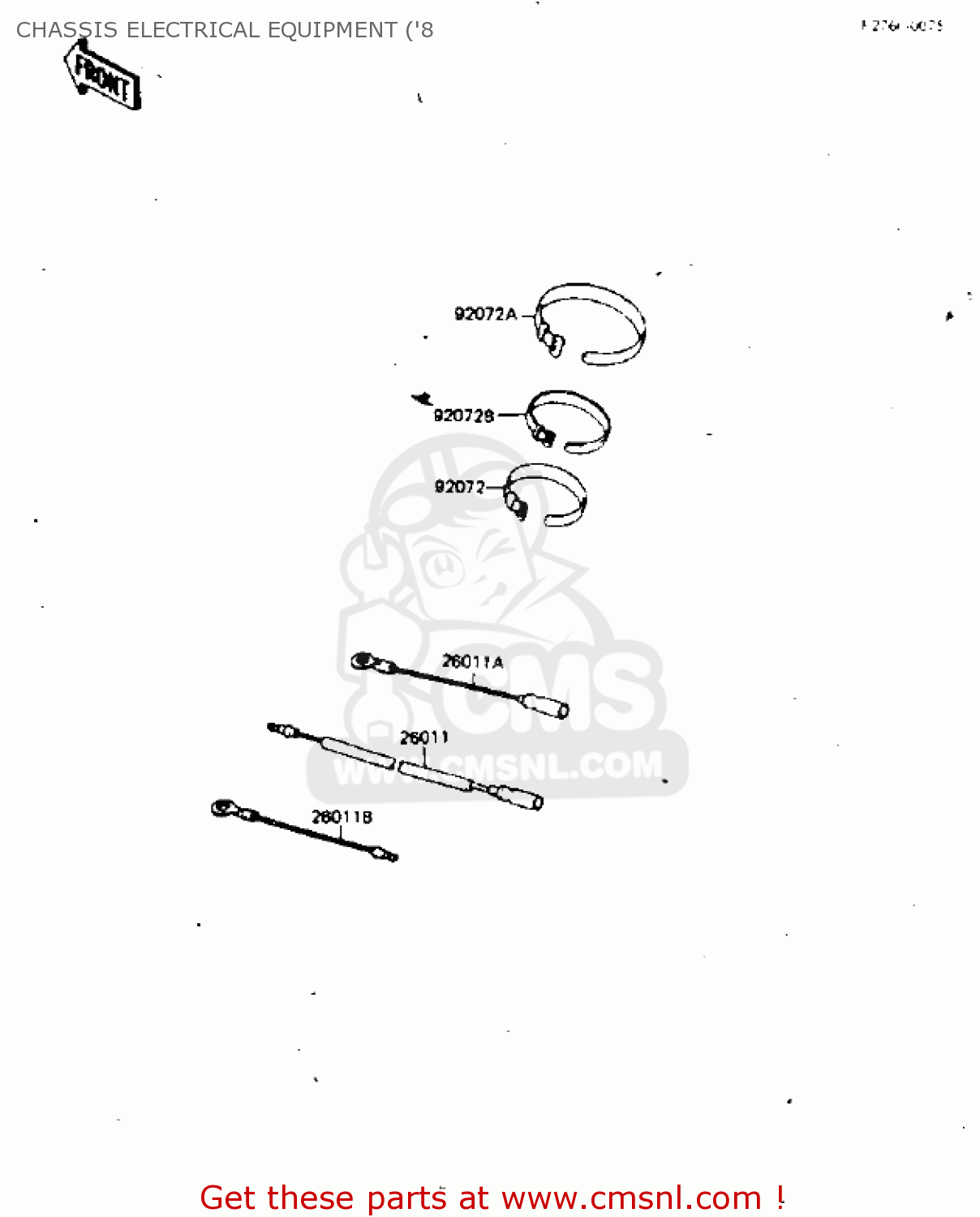 WIRE,HEAD LAMP GROUND for KZ1100B2 GPZ 1982 USA CANADA order at CMSNL