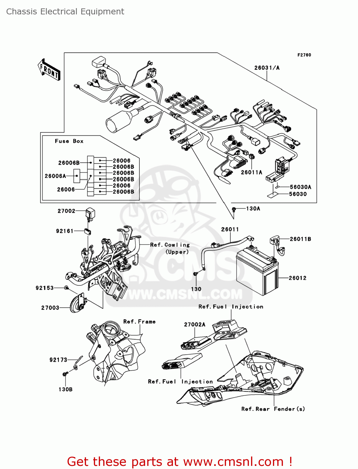 560300425: Label,fuse Box,2a Kawasaki - buy the 56030-0425 at CMSNL