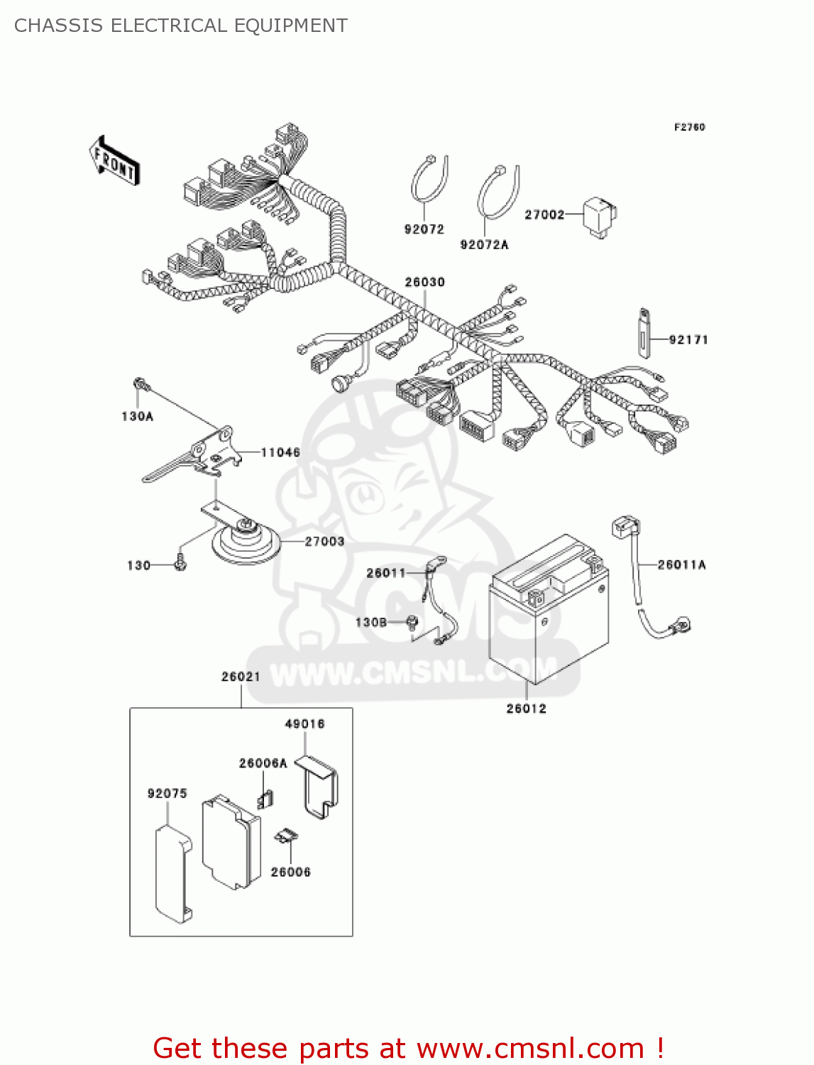260120070: Battery,ftx7l-bs,12v6 Kawasaki - buy the 26012-0070 at CMSNL