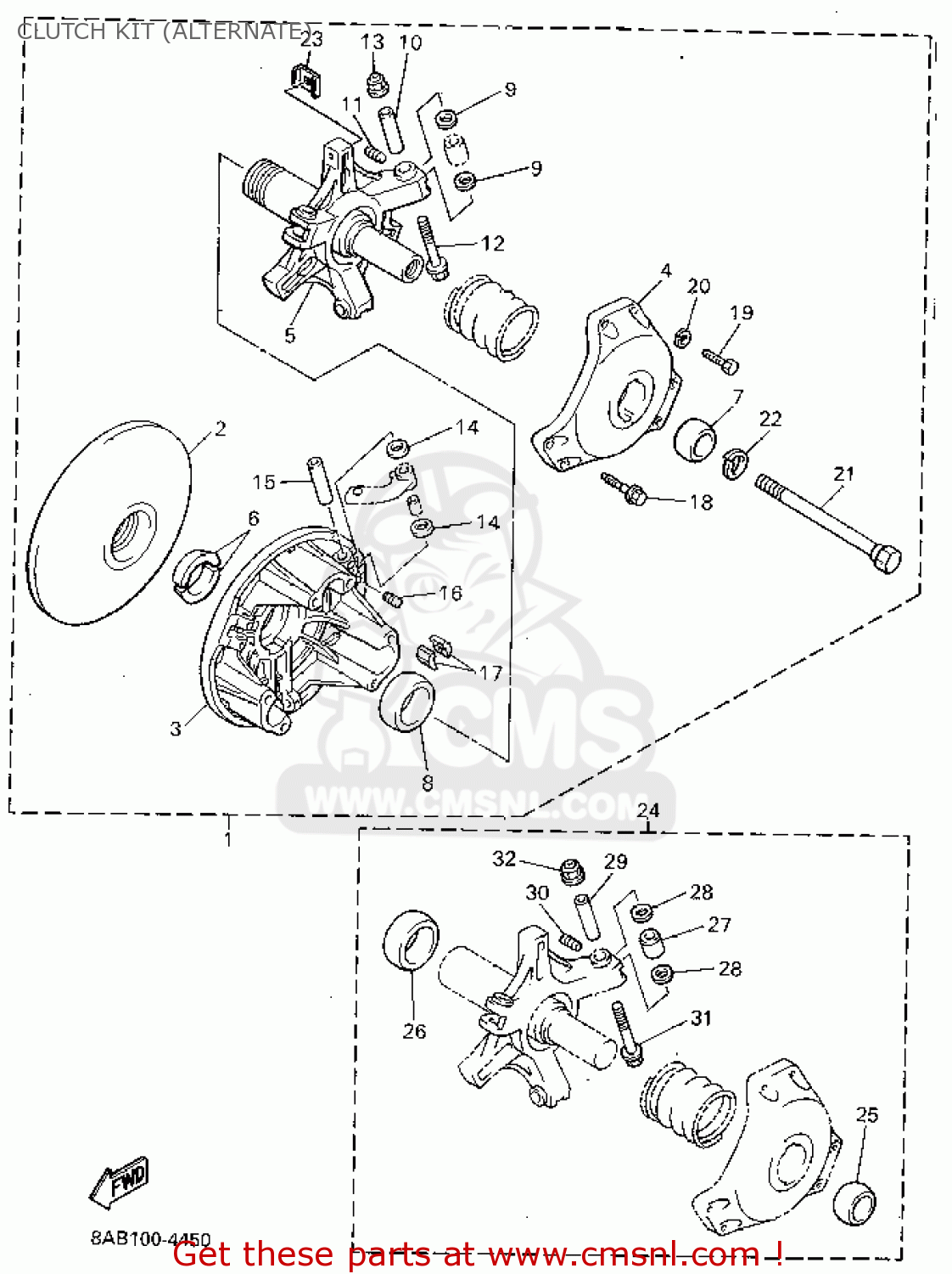 8AB0000050 Clutch Tuneup Kit Yamaha buy the 8AB000005000 at CMSNL