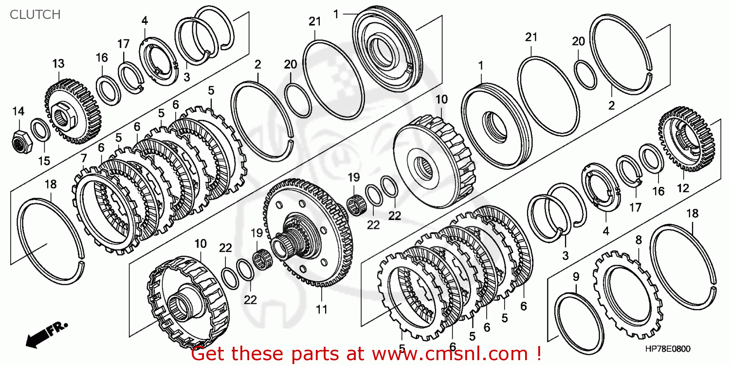 22553HP7A01: Plate,2.1 Clutch Honda - buy the 22553-HP7-A01 at CMSNL