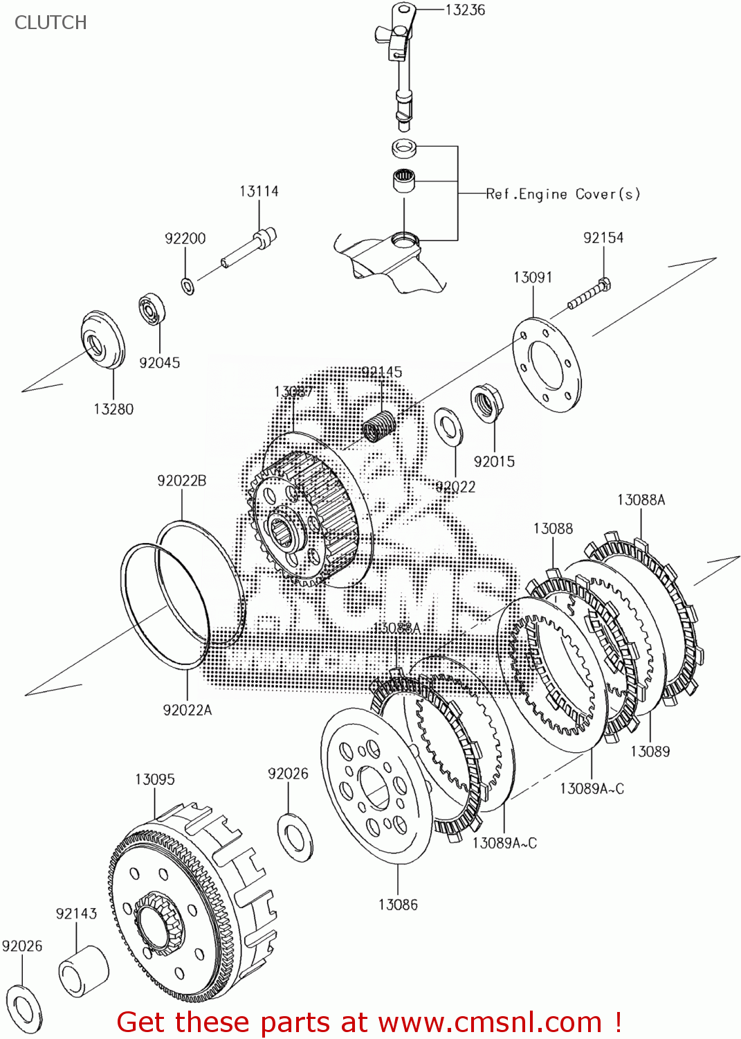 Kawasaki HOLDER,CLUTCH PUSHER 132800812 Kawasaki HOLDER,CLUTCH PUSHER 132800812