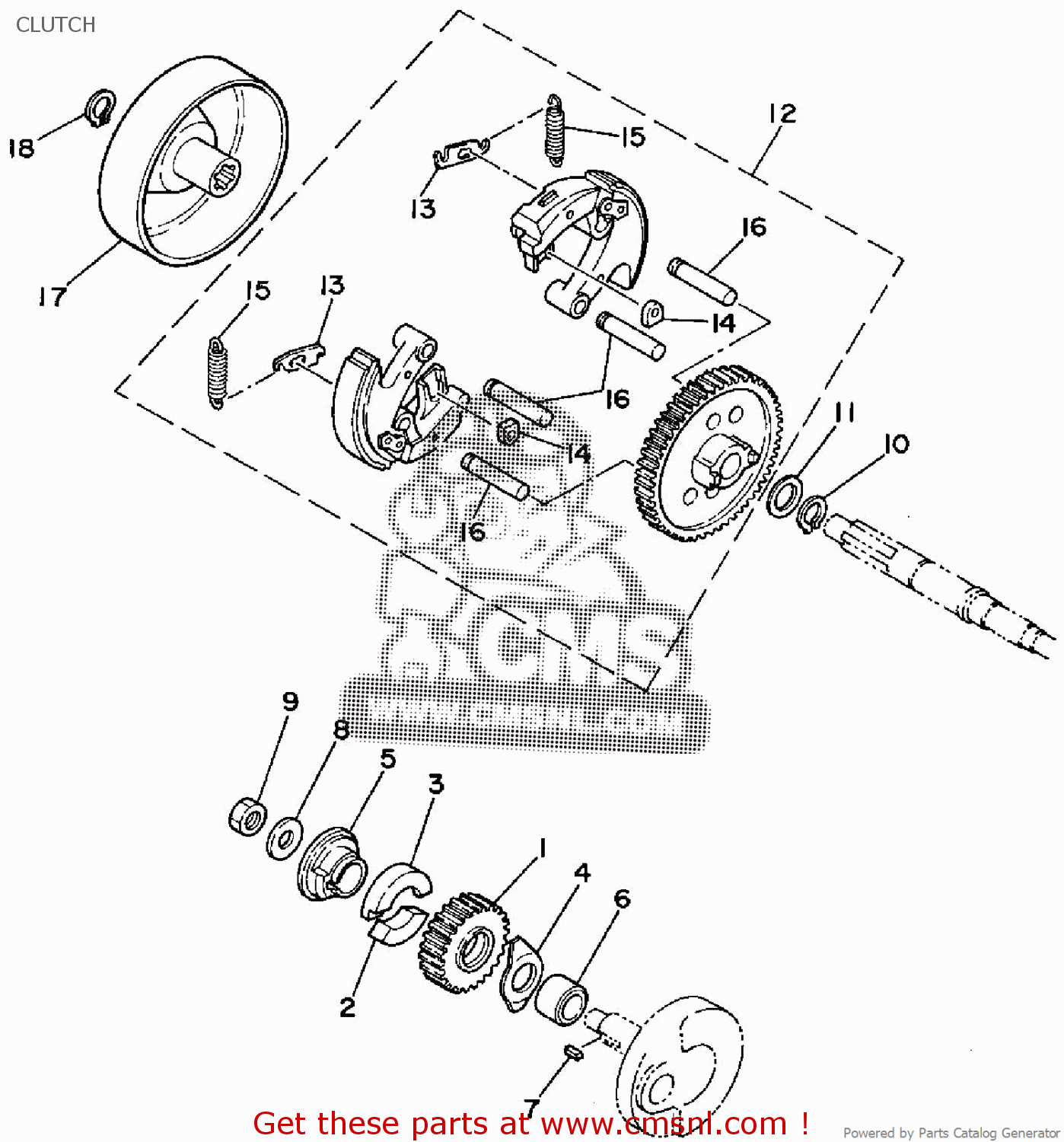Yamaha SHAFT, CLUTCH WEIGHT 3L51663302 Yamaha SHAFT, CLUTCH WEIGHT 3L51663302