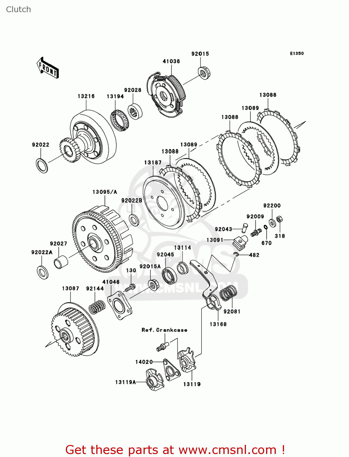 410360003: Hub-assy,clutch Kawasaki - buy the 41036-0003 at CMSNL