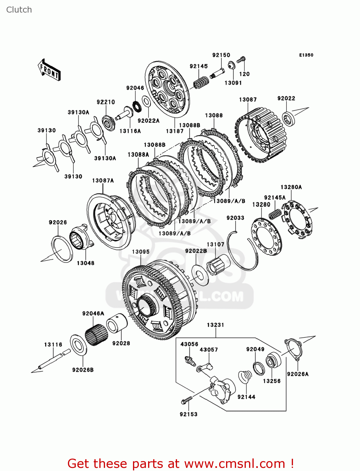 ROD-PUSH,CLUTCH for ZX1400EEFA NINJA ZX14R 2014 USA - order at CMSNL