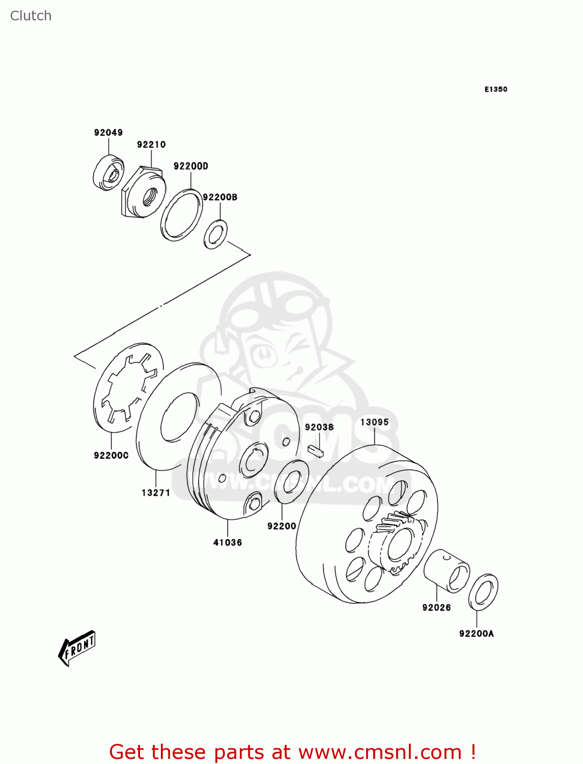 Kawasaki PLATE,CLUTCH (NAS) 13271S028 Kawasaki PLATE,CLUTCH (NAS) 13271S028