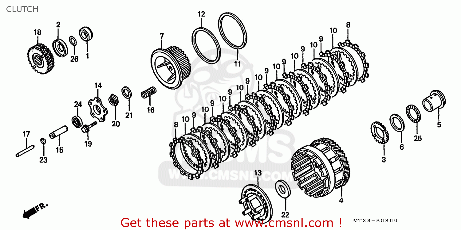 Honda OUTER COMP,CLUTCH 22100MT3000 Honda OUTER COMP,CLUTCH 22100MT3000